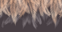 Фотообои листовые Citydecor Magic Пальмовые листья с оттенком 2 (бежевый-серый, 500x260) - 