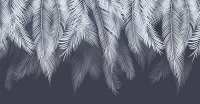 Фотообои листовые Citydecor Magic Пальмовые листья с оттенком (голубой-синий, 500x260) - 