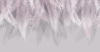Фотообои листовые Citydecor Magic Пальмовые листья с оттенком (пудровый-серый, 500x260) - 