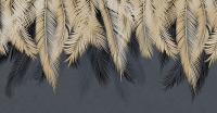 Фотообои листовые Citydecor Пальмовые листья с оттенком (золотой-синий, 500x260) - 