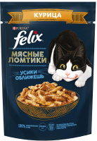Влажный корм для кошек Felix Мясные Ломтики с курицей (75г) - 