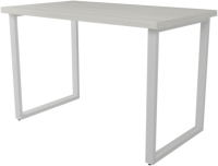 Обеденный стол Дабер 011 / С11.12.1.10 (опора металл белый/древесина белая) - 