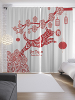

Шторы JoyArty, Японский год собаки в орнаменте / p_59929