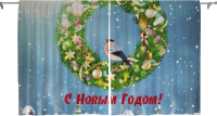 

Шторы JoyArty, Снегирь с подарками / p_78635