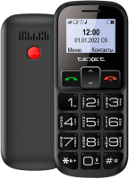Мобильный телефон Texet TM-B322 (черный/красный) - 