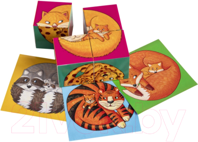 Изображение товара Развивающая игра Айрис-пресс Умные кубики в поддончике. Мой пушистый малыш / 9785811275519