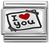 

Звено для браслета NominatioN, Открытка I Love You 330208/50