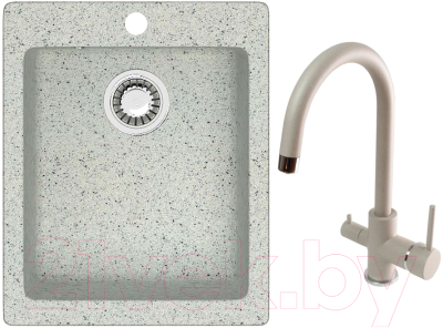 

Мойка кухонная Berge, BR-4200 + смеситель Spring 3509L