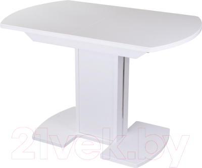 Обеденный стол Домотека Румба ПО 70x110-147 (белый/белый/05)