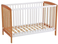 Детская кроватка Polini Kids Simple 101 / 0003022-11 (белый/бук) - 