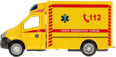 Фургон игрушечный Технопарк ГАЗель Next Реанимация / NEXTREAN-15SL-YE