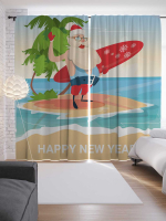 

Шторы JoyArty, Санта на море / p_78645
