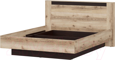 Двуспальная кровать SV-мебель Д №3 универсальная 160x200 Страйп (дуб делано/дуб венге)