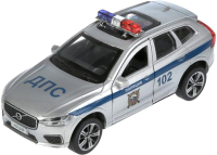Автомобиль игрушечный Технопарк Volvo XC60 R-Desing Полиция / XC60-12SLPOL-SR (серебристый) - 