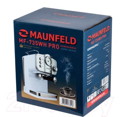 Кофеварка эспрессо Maunfeld MF-735WH Pro