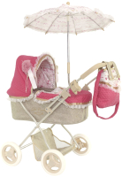 

Аксессуар для куклы DeCuevas Toys, Коляска люлька с сумкой и зонтиком / 85033