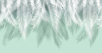 Фотообои листовые Citydecor Пальмовые листья с защитным покрытием (500x260, бирюзовый) - 