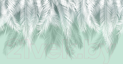 Фотообои листовые Citydecor Пальмовые листья с защитным покрытием (500x260, бирюзовый)