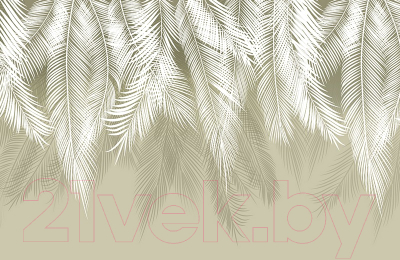Фотообои листовые Citydecor Пальмовые листья 2 (400x260, олива)