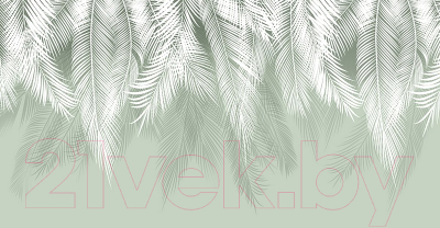 Фотообои листовые Citydecor Пальмовые листья (500x260, олива)