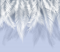 Фотообои листовые Citydecor Пальмовые листья (400x260, голубой) - 