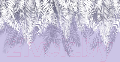 Фотообои листовые Citydecor Пальмовые листья (500x260, пурпурный)