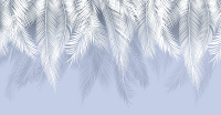 Фотообои листовые Citydecor Пальмовые листья (500x260, голубой) - 