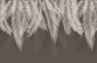 Фотообои листовые Citydecor Пальмовые листья (400x260, графит) - 