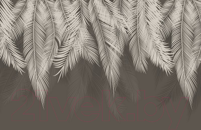 Фотообои листовые Citydecor Пальмовые листья (400x260, графит)