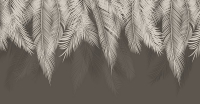 Фотообои листовые Citydecor Пальмовые листья (500x260, графит) - 