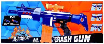 Бластер игрушечный Sima-Land Crash Gun с мягкими пулями / 6975589