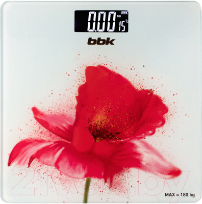 Напольные весы электронные BBK BCS3003G (белый/красный)