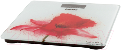 Напольные весы электронные BBK BCS3003G (белый/красный)