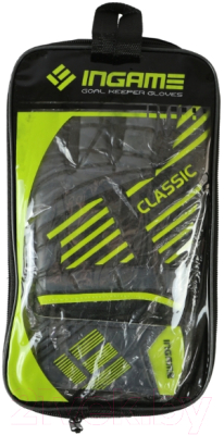 Перчатки вратарские Ingame Classic (р.9, черный/салатовый)