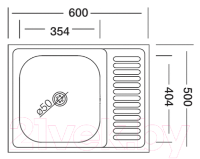 Купить Мойка кухонная КромРус S-417  