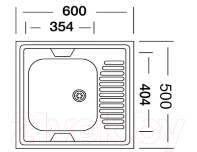 Мойка кухонная КромРус S-209 (чаша слева)