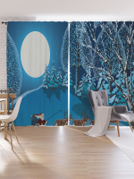 

Шторы JoyArty, Oxford DeLux На оленях через лес / pox_19397