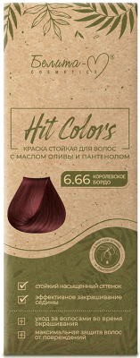 Гель-краска для волос Белита-М Hit Colors 6.66 (королевское бордо)