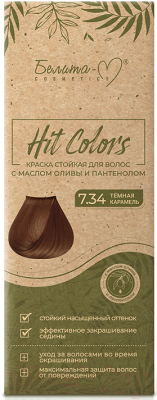 Гель-краска для волос Белита-М Hit Colors 7.34 (темная карамель)