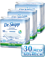 

Набор пеленок одноразовых детских Dr.Skipp, Dry Line 60x40