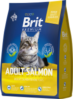 Корм для кошек Brit Premium Cat Adult Salmon / 5049615 (2кг) - 