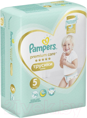 Подгузники-трусики детские Pampers Premium Care Junior 12-17кг (20шт)
