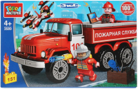 

Конструктор Город мастеров, ЗИЛ-130 бортовой с пожарниками / 3589-KK