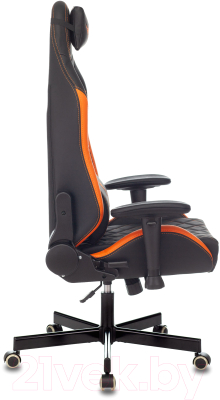 Кресло геймерское Бюрократ Knight Explore (черный/оранжевый ромбик/экокожа)