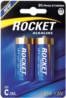 Комплект батареек Rocket LR14 2BL (2шт)