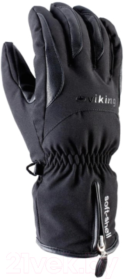 Перчатки лыжные VikinG Soley 2021-22 / 112/14/1101-09 (р.10, черный)
