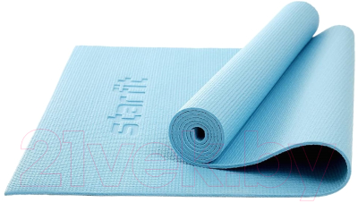 Коврик для йоги и фитнеса Starfit FM-101 PVC (173x61x0.5см, синий пастель)