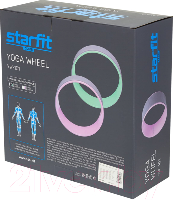 Колесо для йоги Starfit YW-101 (мятный/серый)