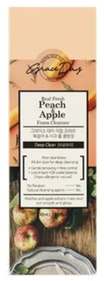 Пенка для умывания Grace Day Real Fresh Персик и Яблоко (100мл)