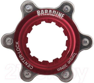 Адаптер дискового тормоза для велосипеда Baradine Center Lock BC-02-RD (красный)